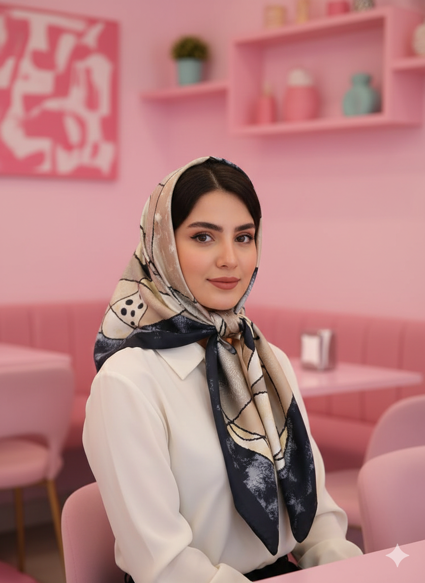 روسری ابریشم دست دوز هرمس