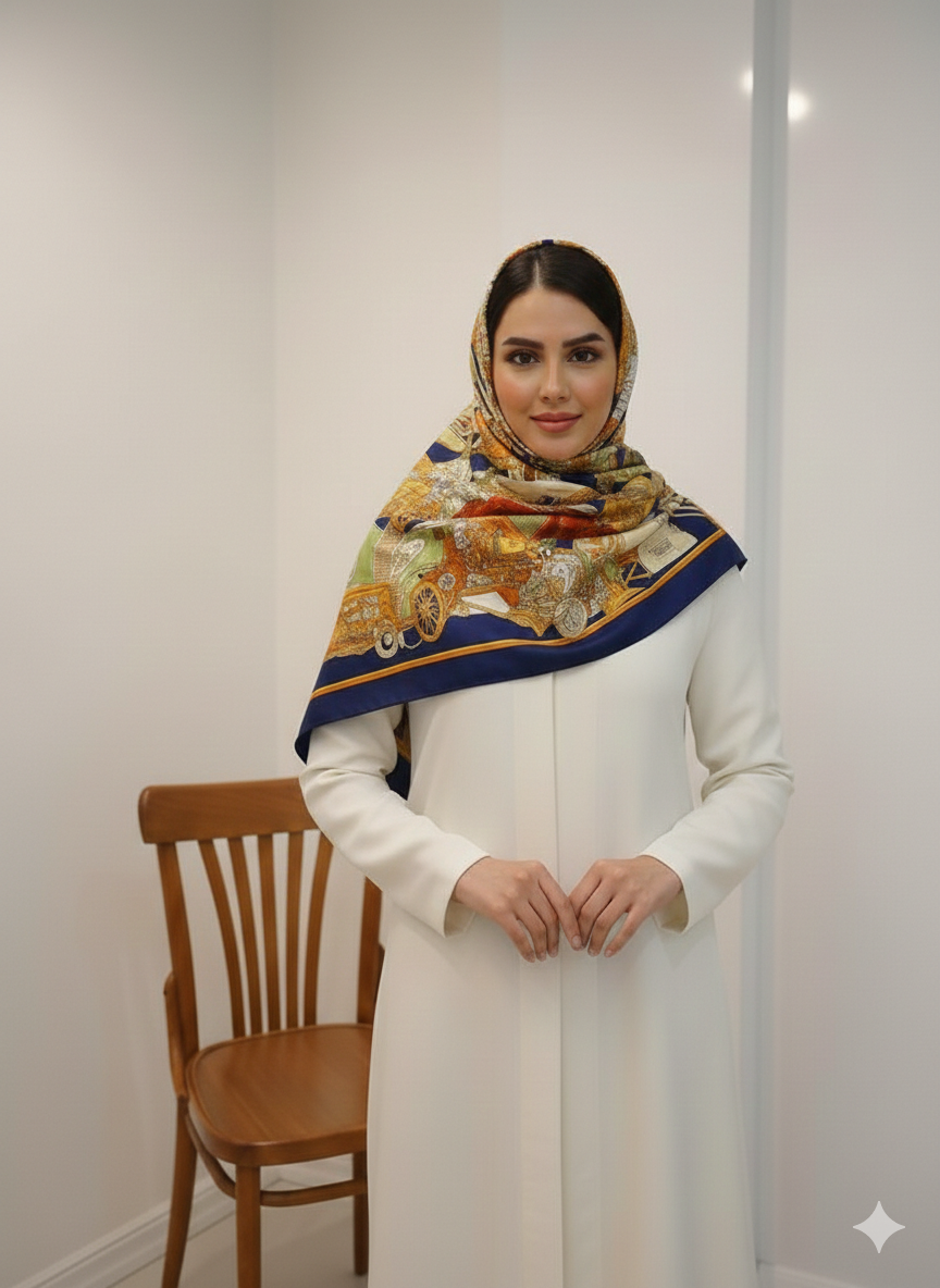 روسری ابریشم هرمس قواره ۹۰