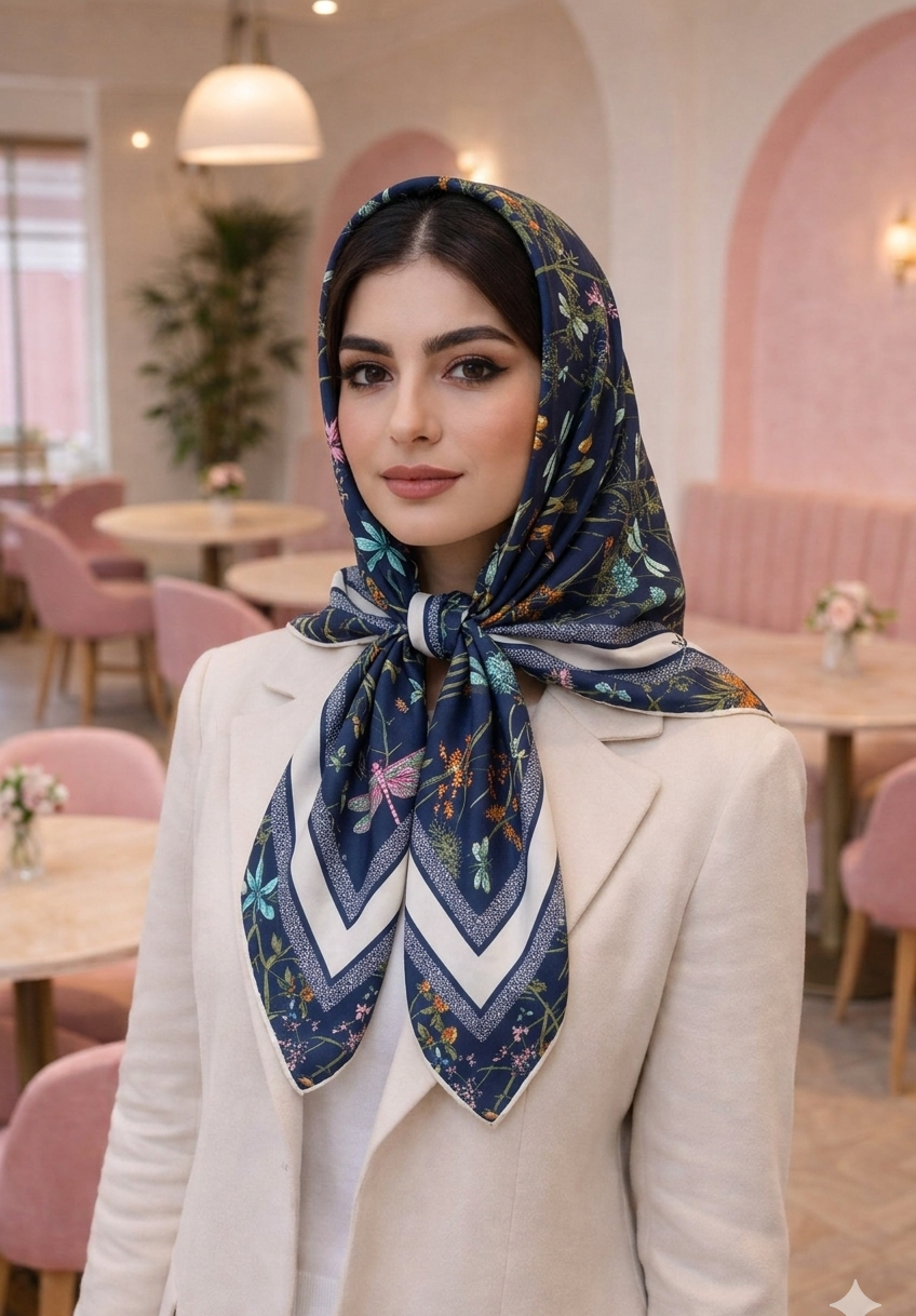 روسری ابریشم جنگل دیور